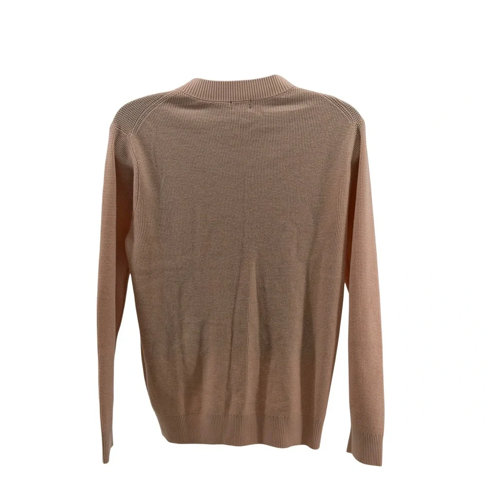 NWOT Uniqlo Sweater Mens L V-Neck Waffle Knit Long Sleeve Pullover Casual